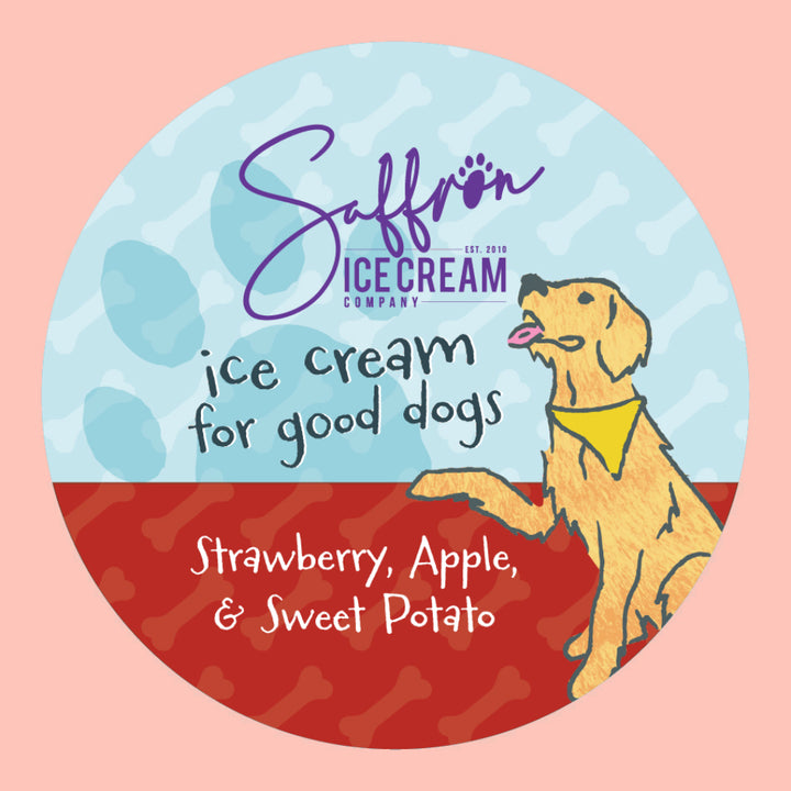 Ice Cream for Dogs - strawberry, apple and sweet potato
